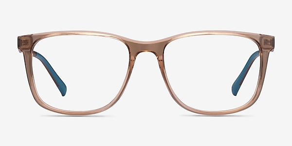 Freeze Clear Brown Plastic Eyeglass Frames
