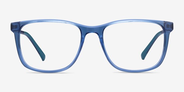 Freeze Clear Blue Plastic Eyeglass Frames