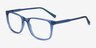 Freeze Clear Blue PlasticEyeglass Frames from EyeBuyDirect, Angle View