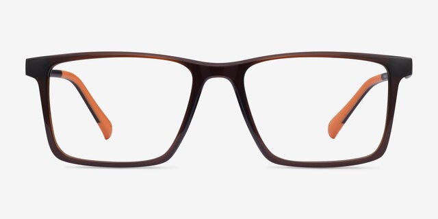 Why Brown PlasticEyeglass Frames from EyeBuyDirect, Front View