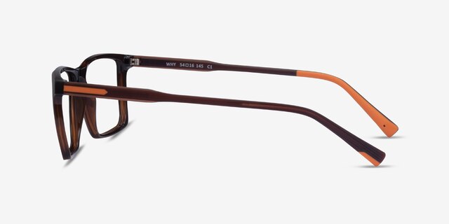 Why Brown PlasticEyeglass Frames from EyeBuyDirect, Side View