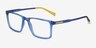Why Blue PlasticEyeglass Frames from EyeBuyDirect, Angle View