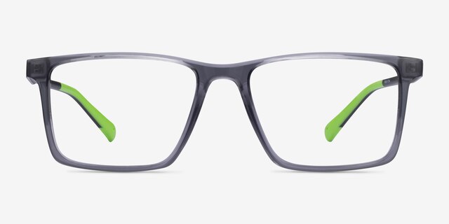 Why Gray PlasticEyeglass Frames from EyeBuyDirect, Front View