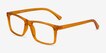 Community Clear Orange PlasticEyeglass Frames from EyeBuyDirect, Angle View