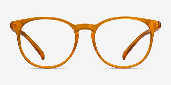 Rainbow Clear Orange Plastic Eyeglass Frames