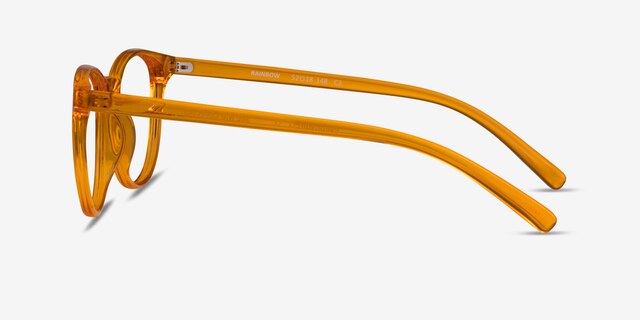 Rainbow Clear Orange PlasticEyeglass Frames from EyeBuyDirect, Side View