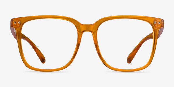 Freedom Clear Orange Plastic Eyeglass Frames