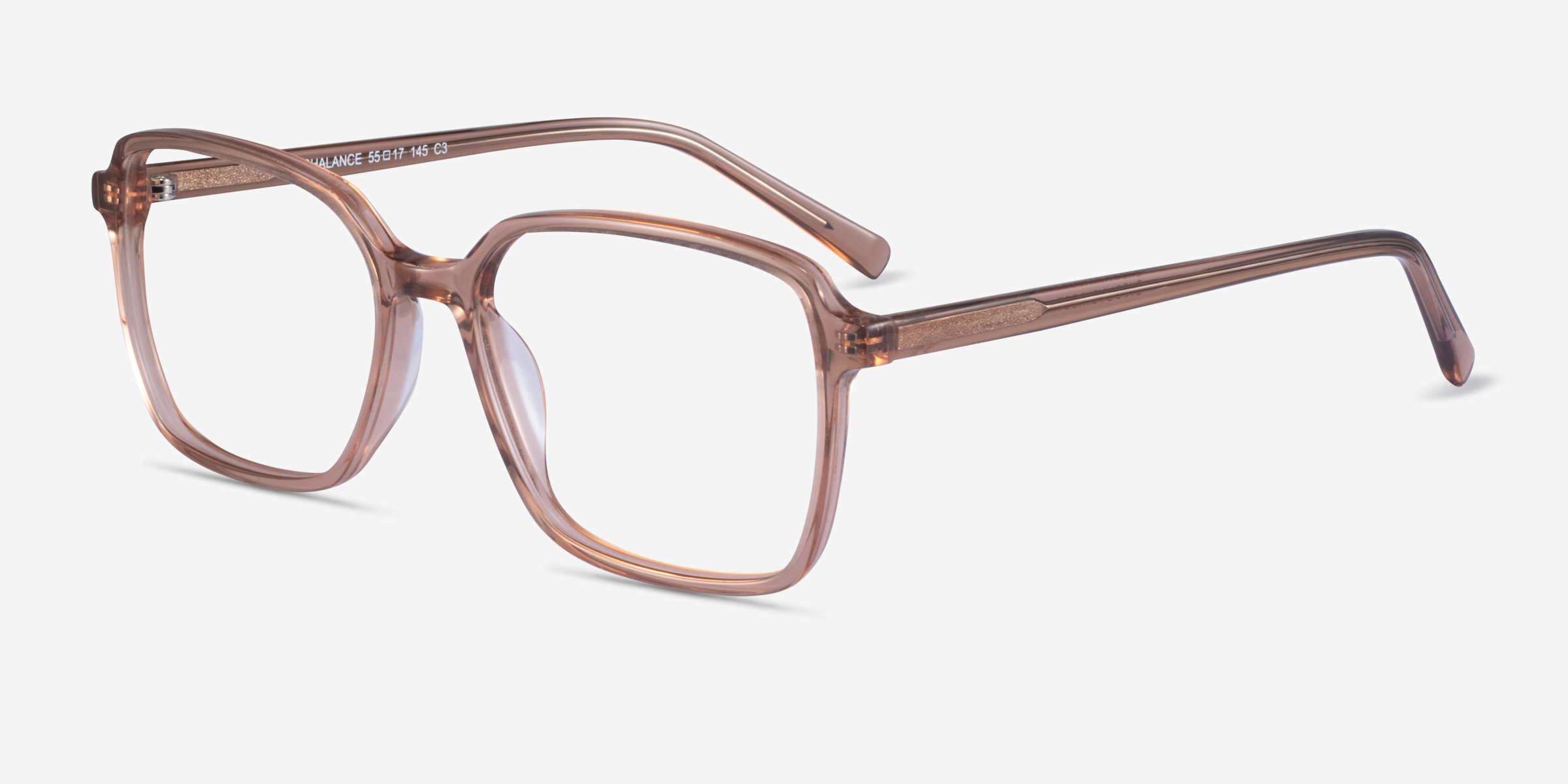 Nonchalance Rectangle Clear Brown Full Rim Eyeglasses Eyebuydirect 