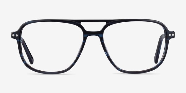 Spirit Blue Striped Acétate Montures de lunettes de vue