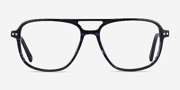 Spirit Blue Striped Acetate Eyeglass Frames