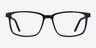 Shift Green Black Striped AcetateEyeglass Frames from EyeBuyDirect, Front View
