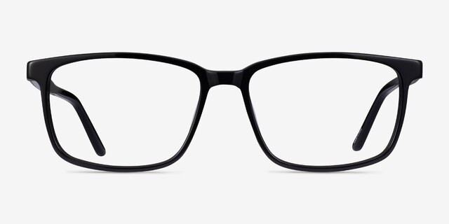 Shift Black AcetateEyeglass Frames from EyeBuyDirect, Front View