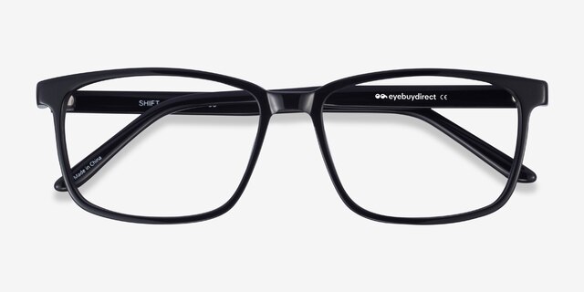 Shift Black AcetateEyeglass Frames from EyeBuyDirect, Closed View