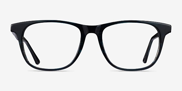 Easy Blue Striped Acetate Eyeglass Frames
