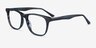 Easy Blue Striped AcetateEyeglass Frames from EyeBuyDirect, Angle View