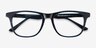 Easy Blue Striped AcetateEyeglass Frames from EyeBuyDirect, Closed View