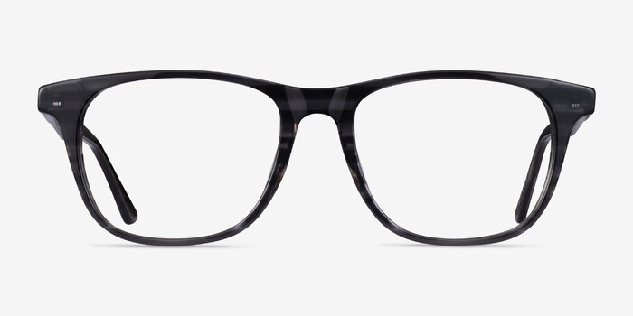 Easy Gray Striped Acetate Eyeglass Frames from EyeBuyDirect