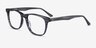 Easy Gray Striped AcetateEyeglass Frames from EyeBuyDirect, Angle View