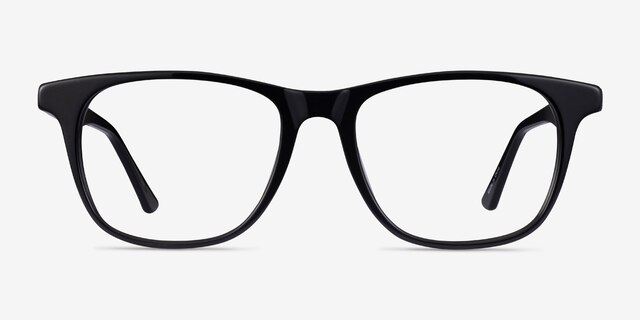 Easy Black AcetateEyeglass Frames from EyeBuyDirect, Front View
