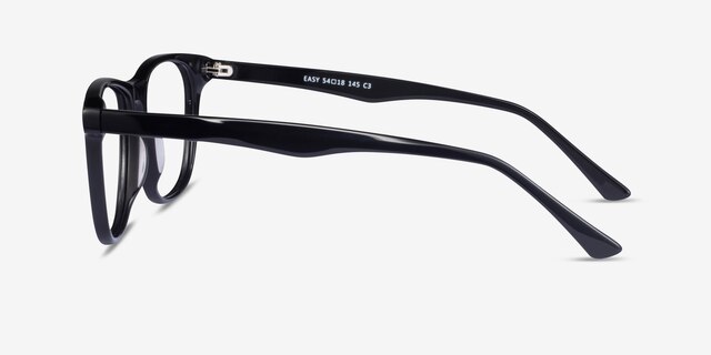 Easy Black AcetateEyeglass Frames from EyeBuyDirect, Side View