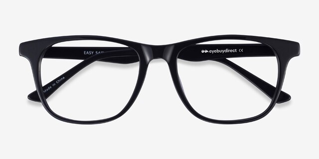 Easy Black AcetateEyeglass Frames from EyeBuyDirect, Closed View