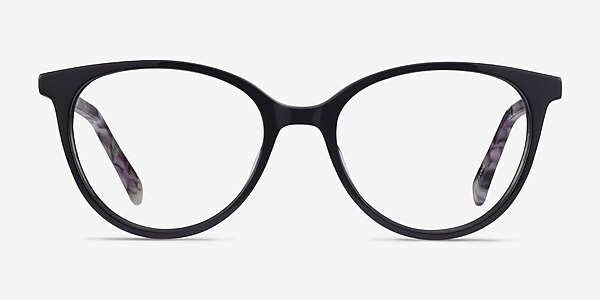 Friend Black Floral Acetate Eyeglass Frames