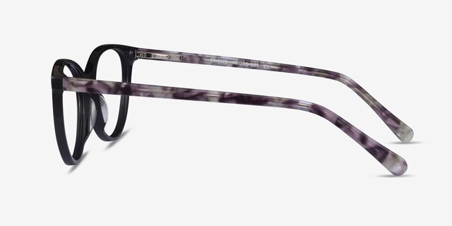 Friend Black Floral AcetateEyeglass Frames from EyeBuyDirect, Side View