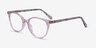 Friend Clear Pink Floral AcetateEyeglass Frames from EyeBuyDirect, Angle View