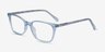 Cheesecake Clear Blue AcétateMontures de lunettes de vue d'EyeBuyDirect, Vue d'Angle