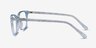 Cheesecake Clear Blue AcétateMontures de lunettes de vue d'EyeBuyDirect, Vue de Côté