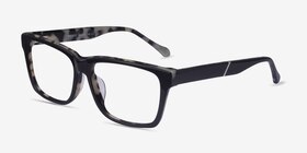 Shuffle Black Ivory Tortoise Acétate Montures de lunettes de vue d'EyeBuyDirect, Vue d'Angle