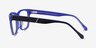 Shuffle Matte Black Blue AcetateEyeglass Frames from EyeBuyDirect, Side View