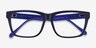 Shuffle Matte Black Blue AcetateEyeglass Frames from EyeBuyDirect, Closed View
