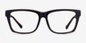 Shuffle Navy Brown AcetateEyeglass Frames from EyeBuyDirect, Front View