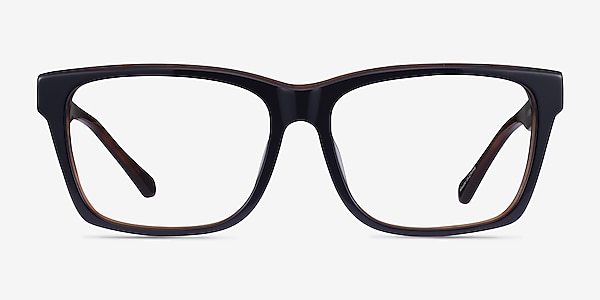 Shuffle Navy Brown Acetate Eyeglass Frames