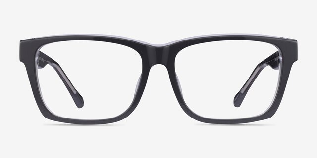 Shuffle Gray AcetateEyeglass Frames from EyeBuyDirect, Front View
