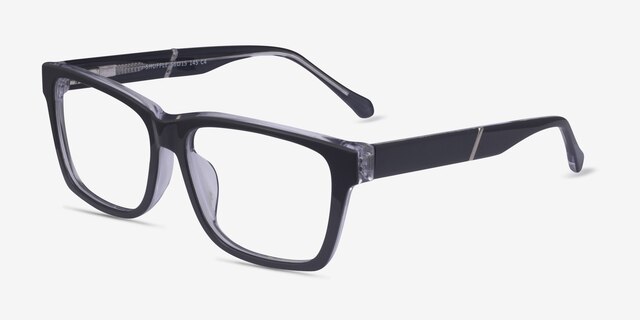 Shuffle Gray AcetateEyeglass Frames from EyeBuyDirect, Angle View