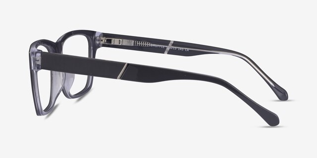 Shuffle Gray AcetateEyeglass Frames from EyeBuyDirect, Side View