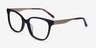 Miracle Black Gold AcetateEyeglass Frames from EyeBuyDirect, Angle View