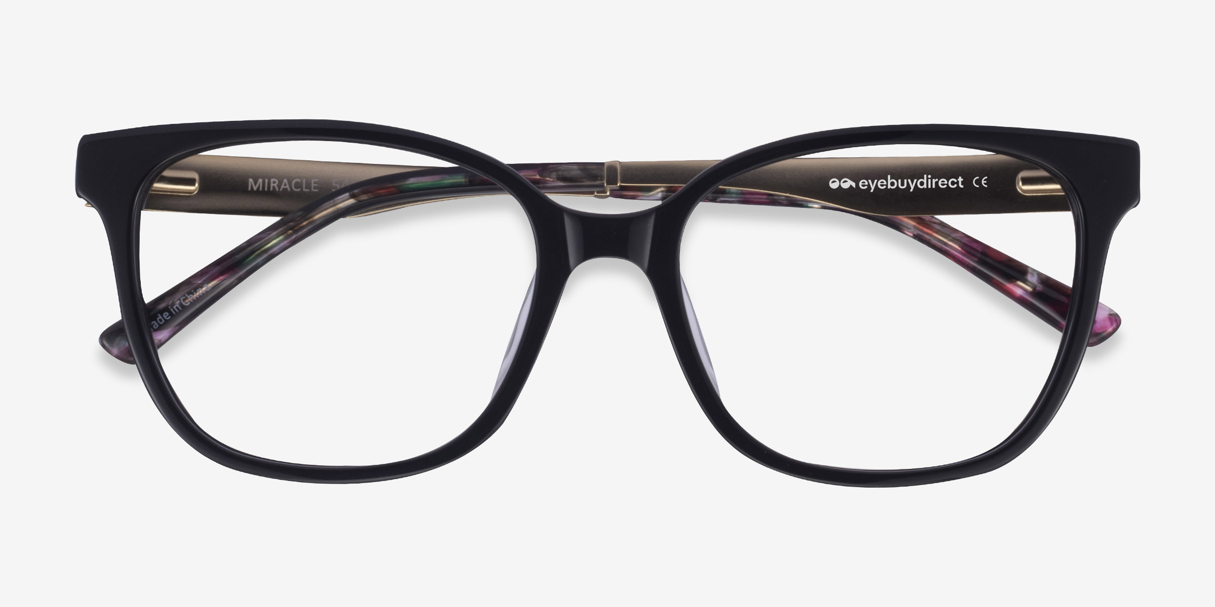 Miracle Cat Eye Black Gold Glasses for Women Eyebuydirect Canada