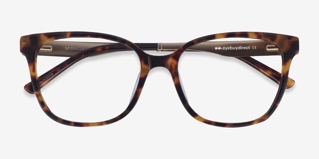Miracle Tortoise  Gold AcetateEyeglass Frames from EyeBuyDirect, Closed View