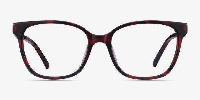 Miracle Red Tortoise  Black AcetateEyeglass Frames from EyeBuyDirect, Front View