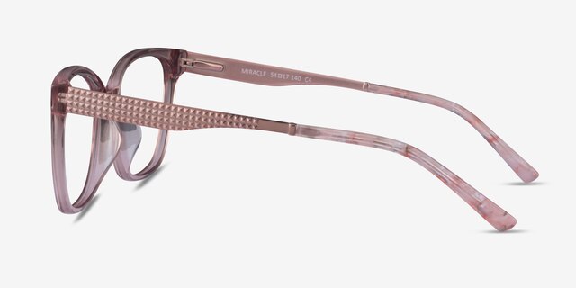 Miracle Pink AcetateEyeglass Frames from EyeBuyDirect, Side View