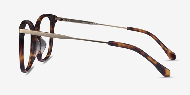 Celestial Tortoise  Gold AcétateMontures de lunettes de vue d'EyeBuyDirect, Vue de Côté