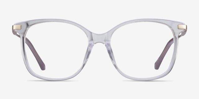 Celestial Clear  Gold AcetateEyeglass Frames from EyeBuyDirect, Front View