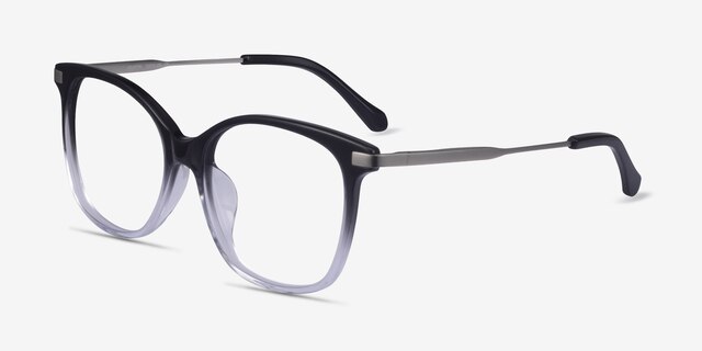 Celestial Black Clear AcetateEyeglass Frames from EyeBuyDirect, Angle View