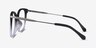 Celestial Black Clear AcetateEyeglass Frames from EyeBuyDirect, Side View