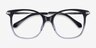 Celestial Black Clear AcetateEyeglass Frames from EyeBuyDirect, Closed View