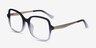 Clematis Black Clear AcetateEyeglass Frames from EyeBuyDirect, Angle View