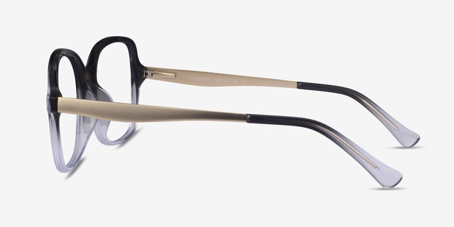 Clematis Black Clear AcetateEyeglass Frames from EyeBuyDirect, Side View